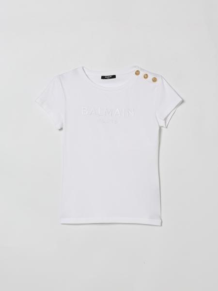 T-shirt en coton avec logo Balmain