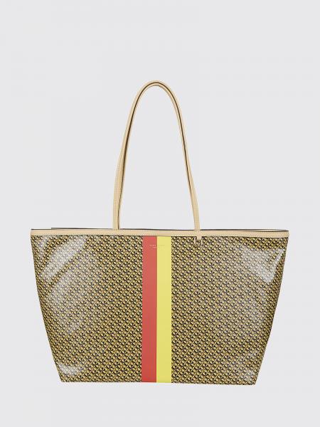 Racer Tote Bag Tory Burch in Coated Cotton with All Over Monogram