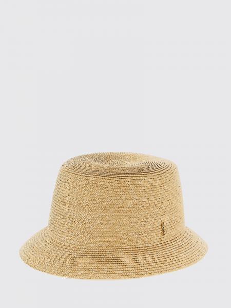 Cassandre Hat in Raffia Saint Laurent