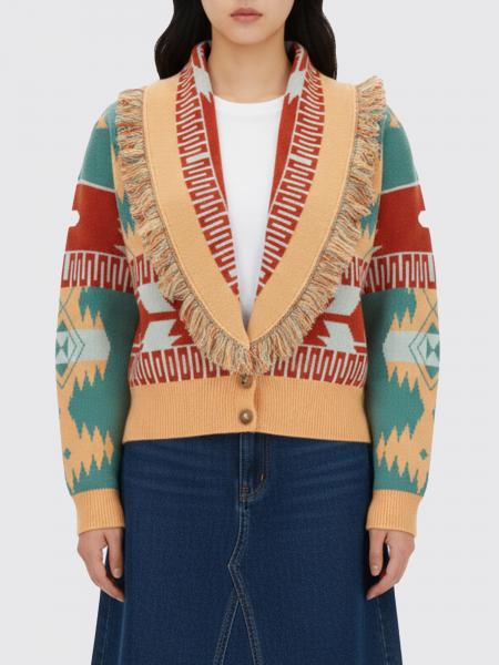 Icon Wool And Cashmere Cardigan With Ethnic Motif Alanui