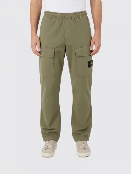 Cotton Twill Cargo Trousers Stone Island