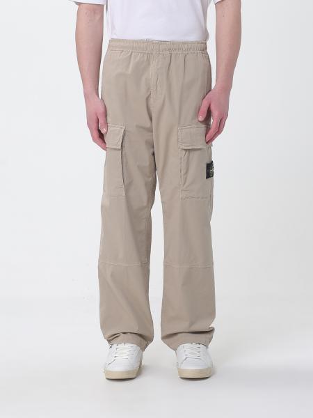 Cotton Twill Cargo Trousers Stone Island