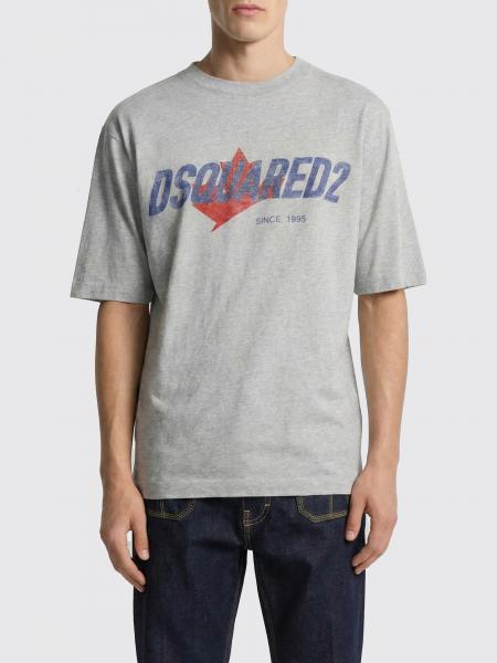 Camiseta de algodón con logo Dsquared2