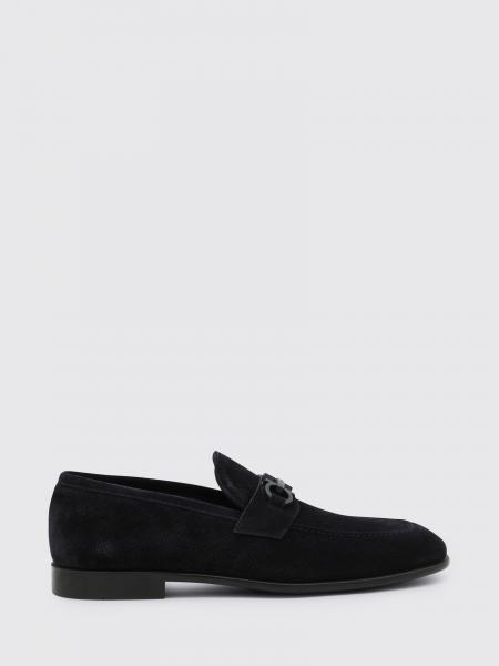 Mocassins Gancini Ferragamo en daim gaufré