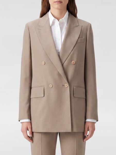 Double Breasted Virgin Wool and Silk Blazer Max Mara
