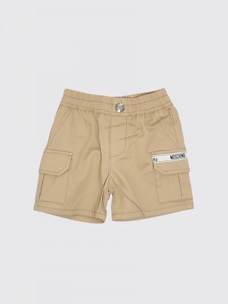Stretch Cotton Cargo Shorts Moschino