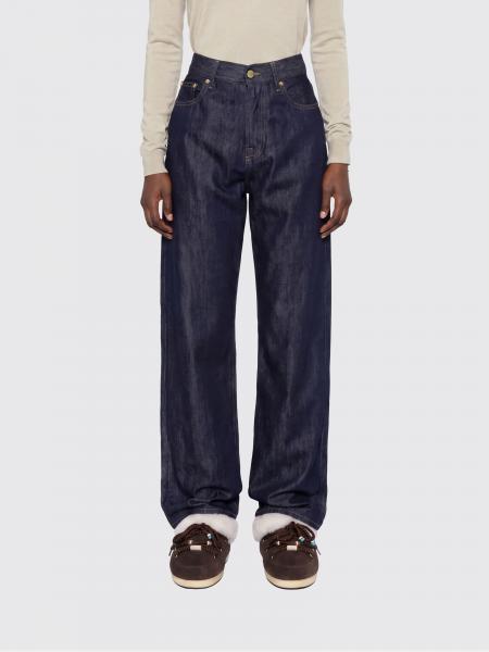 Cotton Denim Straight Jeans Darkpark