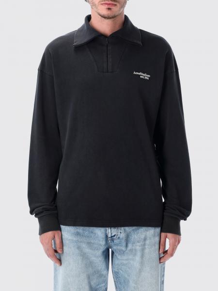 High-Neck Organic Cotton Sweatshirt Acne Studios