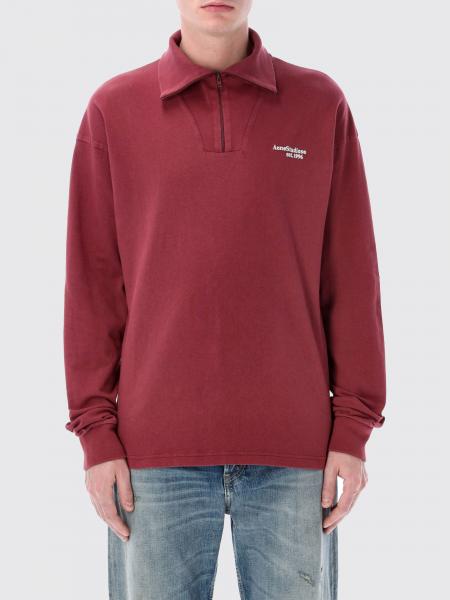 High-Neck Organic Cotton Sweatshirt Acne Studios