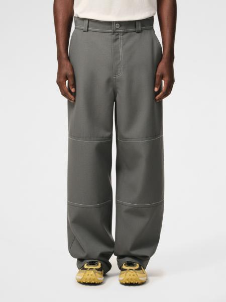 Ami Paris Virgin Wool Wide-Leg Pants