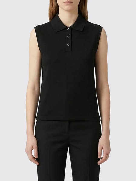 Saint Laurent Cassandre Sleeveless Cotton Piqué Polo Shirt