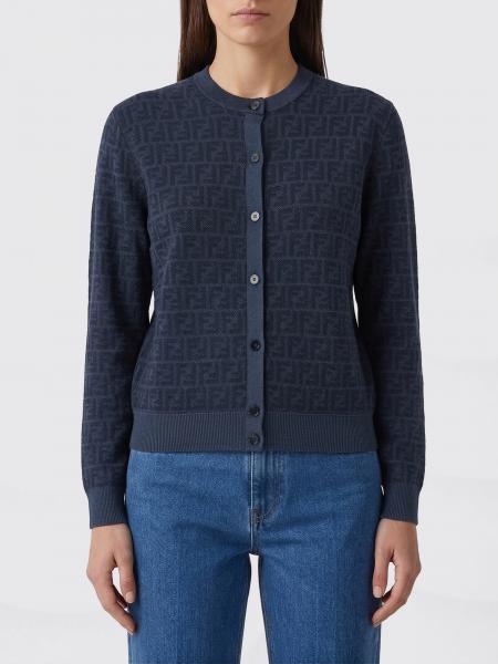 FF Wool Crewneck Cardigan Fendi