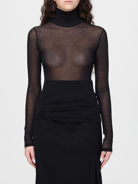 Lyocell Turtleneck Top Mugler
