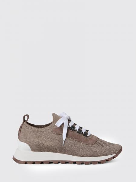 Brunello Cucinelli 棉质金银丝针织运动鞋