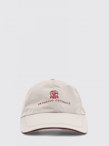 Nylon Hat with Embroidered Logo Brunello Cucinelli