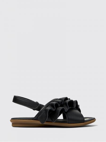 Twins Camper Leather Sandals with Ruffles