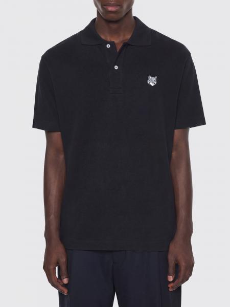 Cotton Polo Shirt with Logo Maison Kitsuné