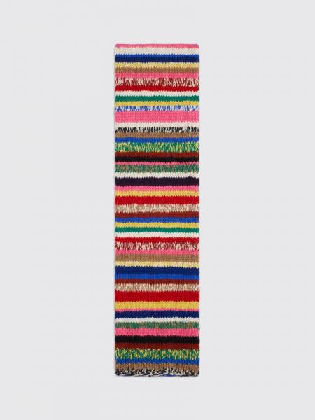 Bufanda Celine de alpaca mouliné y lana a rayas multicolor
