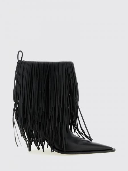 Avenue Leather Ankle Boots with Fringes Balenciaga
