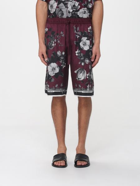 Silk Shorts with Floral Print Dolce & Gabbana