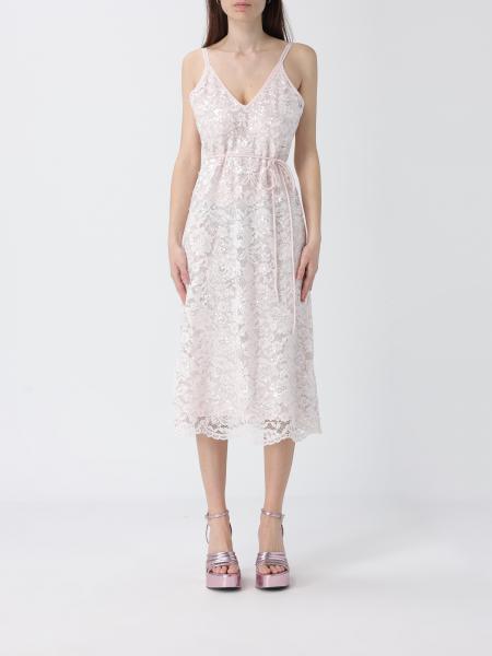 Twinset Midikleid aus Spitze mit Pailletten