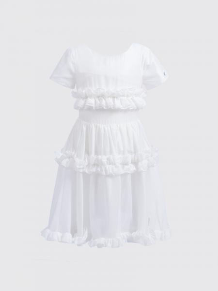 Tulle Dress with Ruffles Monnalisa