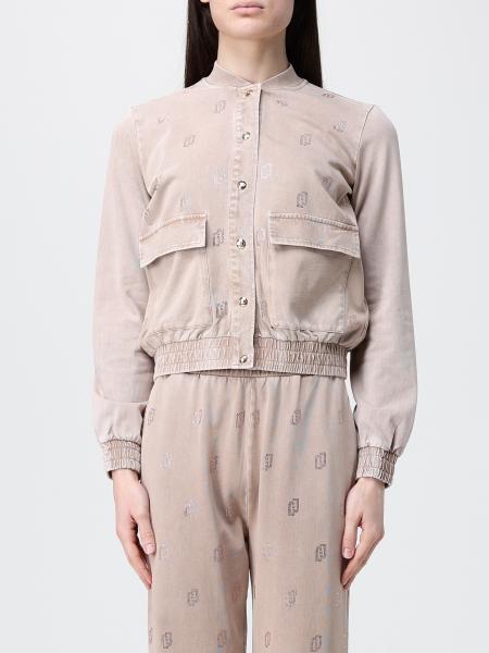 Cotton Bomber with Rhinestone Logo Liu Jo
