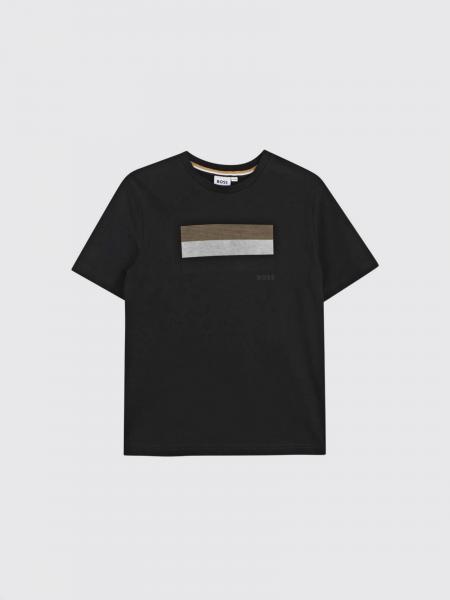 Boss Cotton T-Shirt with Stripes
