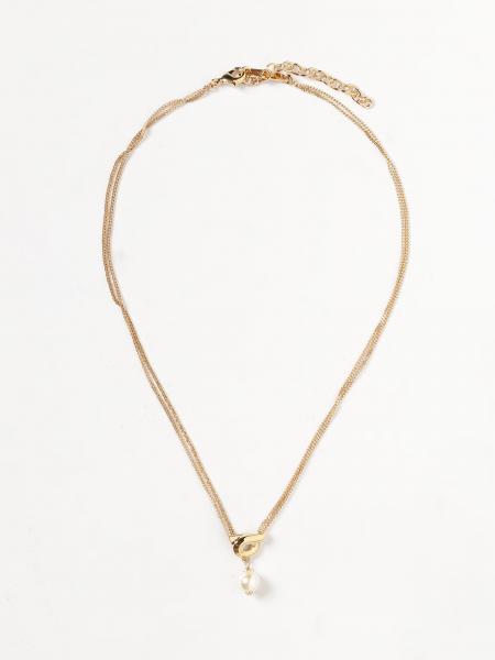 Brass Necklace with Gancini Pendant Ferragamo