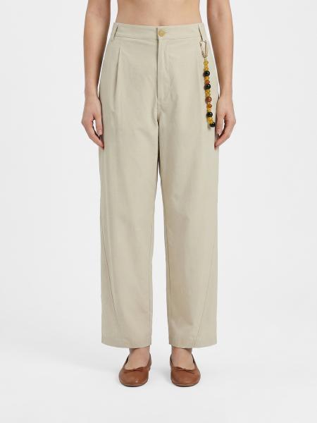 Wide Leg Cotton Trousers Darkpark
