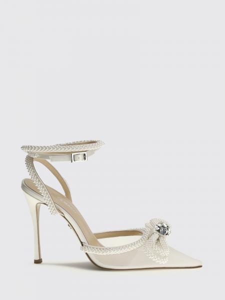Mach&Mach Satin Pumps with Applied Beads