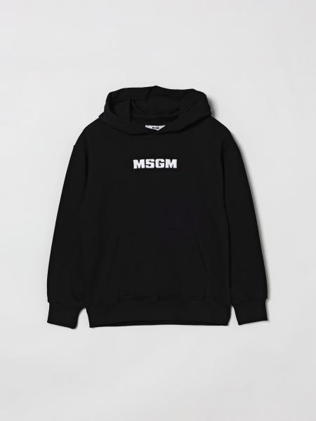 MSGM Kids Cotton Hooded Sweatshirt