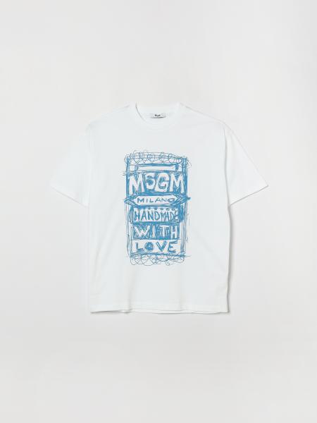 Printed Cotton T-shirt MSGM Kids