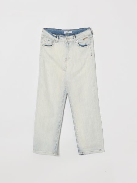 MSGM Kids コットンデニムジーンズ