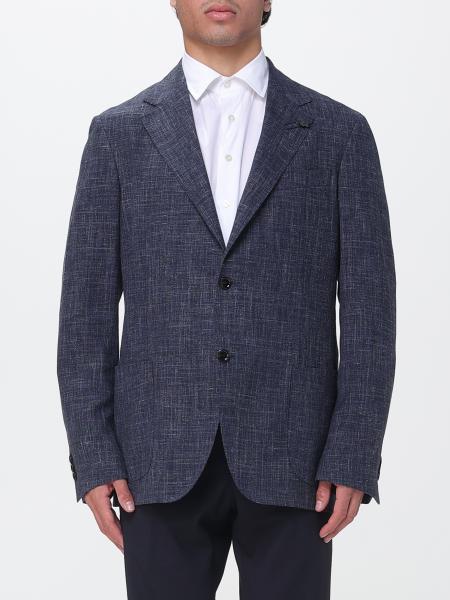 Lardini Einreihiger Blazer aus Wolle, Leinen und Seide
