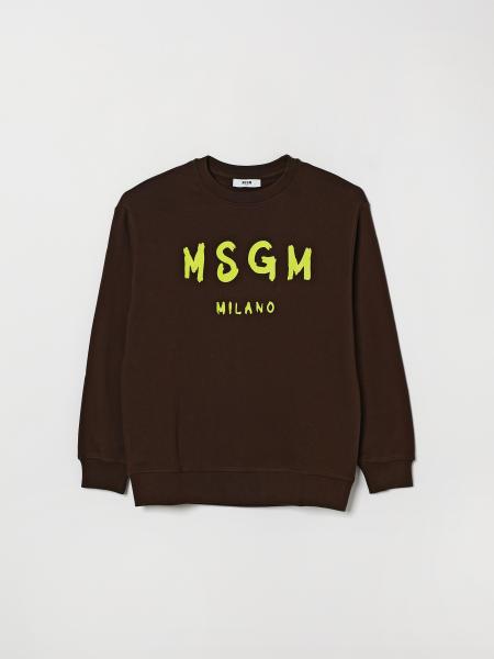 MSGM Kids Cotton Sweatshirt with Logo Print