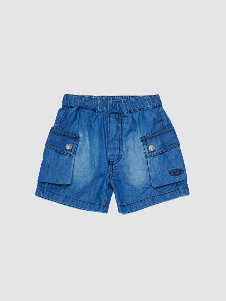Diesel Cotton Denim Cargo Shorts