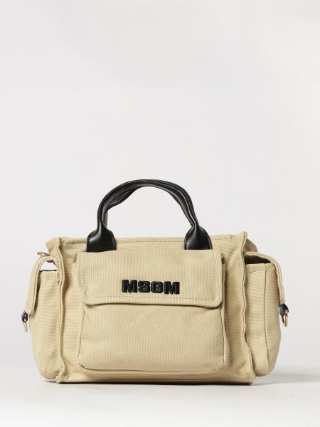 MSGM Kids Utility Bag in Cotton Canvas with Logo