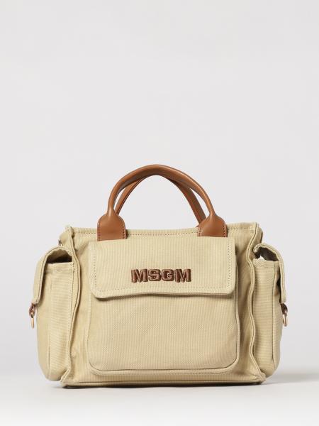 MSGM Kids Utility Bag in Cotton Canvas with Logo