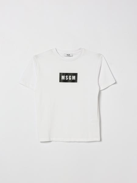 Cotton Logo T-shirt MSGM Kids