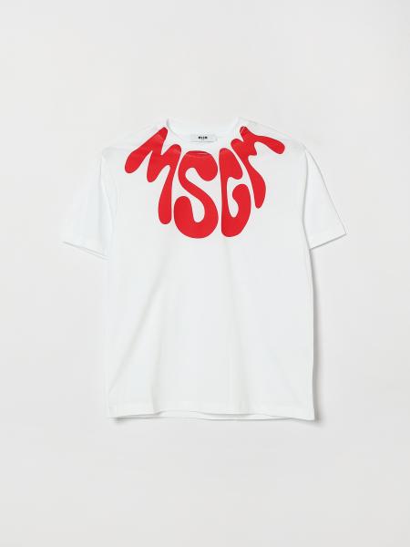 MSGM Kids Cotton T-Shirt with Logo