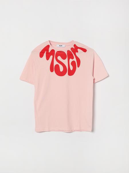 MSGM Kids Cotton T-Shirt with Logo