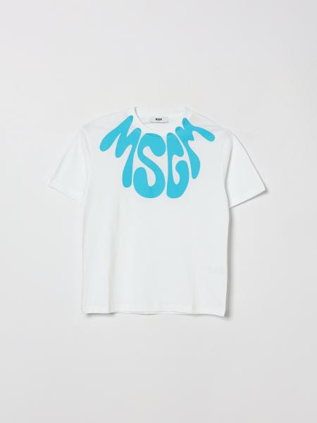 MSGM Kids Cotton T-Shirt with Logo