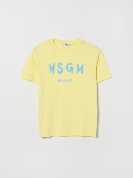 MSGM Kids Cotton T-shirt with Logo