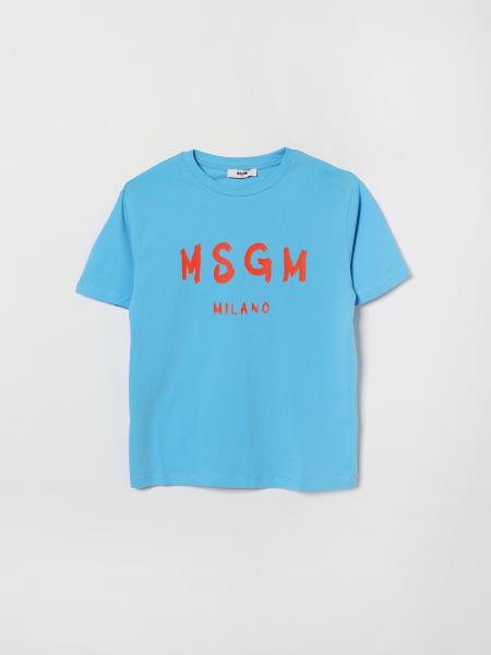 MSGM Kids Cotton T-shirt with Logo