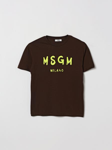 MSGM Kids Cotton T-shirt with Logo