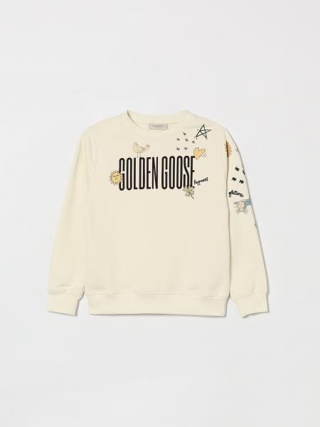 Cotton Blend Crew Neck Sweatshirt Golden Goose