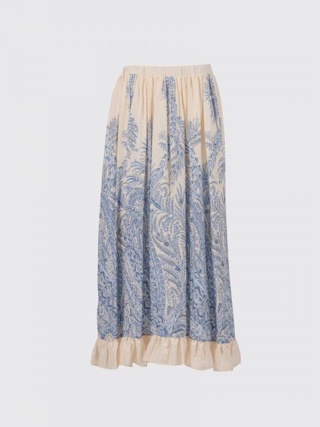 Etro 페이즐리 프린트 비스코스 롱 스커트