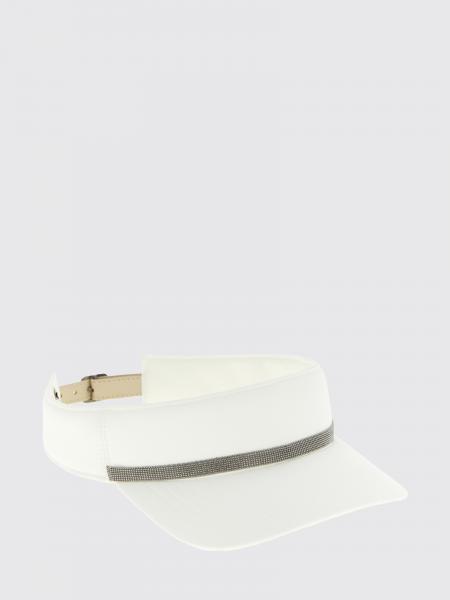 Cotton Visor with Monile Brunello Cucinelli