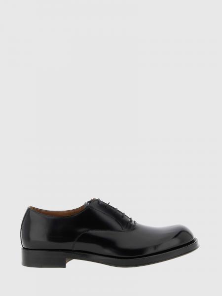 Brushed Leather Derby Shoes Dries Van Noten